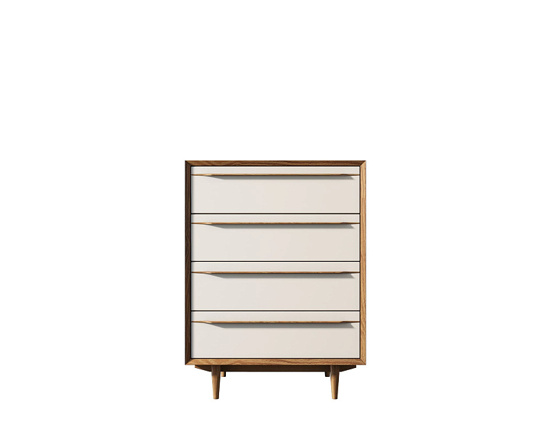 Комод в Скандинавском стиле "Bruni white" на четыре ящика арт BR08WH в Москве Комод в Скандинавском стиле "Bruni white" на четыре ящика арт BR08WH