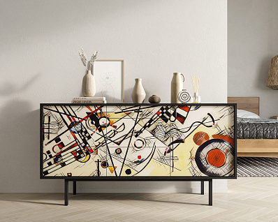 Комод две дверки и три ящика "Emerson" by Kandinsky арт EM08/Print_01