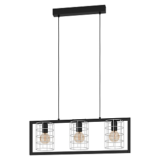 43663 Подвесной потолочный светильник (люстра) JUBILY, 3Х40W, E27, L770, B145, H1100, сталь/цинк, че