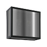 31566 Уличн настен свет-к ALAMONTE SMOKE, 2x40W(E27), IP44, L290, H260, сталь, черный, стекло, черный, прозрачный