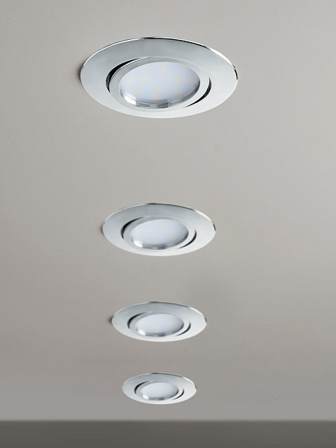 95848 Светодиодный встраиваемый светильник PINEDA регулир., 1х6W(LED), ?84, пластик, хром в Москве 95848 Светодиодный встраиваемый светильник PINEDA регулир., 1х6W(LED), ?84, пластик, хром