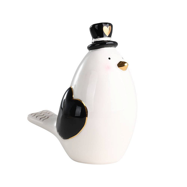 427923 Фигурка Птица LANDJUT L123, B77, H133 керамика, белый, черный, золотой в Москве 427923 Фигурка Птица LANDJUT L123, B77, H133 керамика, белый, черный, золотой