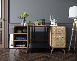 Рабочий стол в Скандинавском стиле "Ellipse print" принт 1 арт EL08/print_1