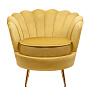 Низкое кресло ракушка Pearl Yellow