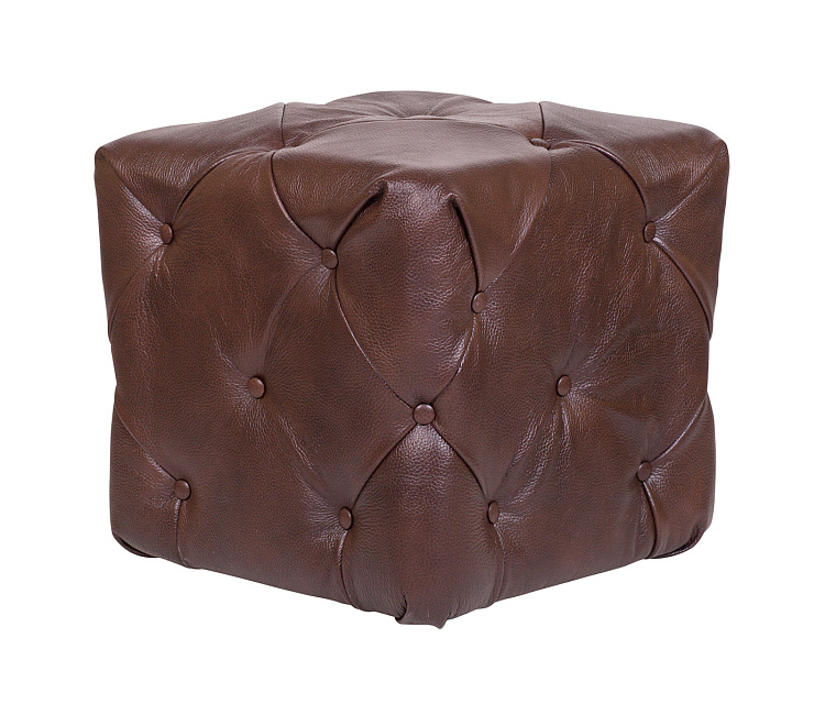 Дизайнерский пуф Amrit Brown Leather в Москве Дизайнерский пуф Amrit Brown Leather