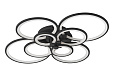 Светильник Oris 8 rings black