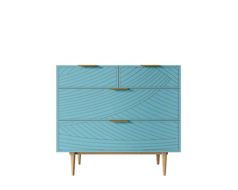 Комод с четыремя ящиками "Line" LN14/GR1/blue