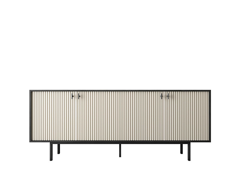 Комод с четыремя дверками "Emerson" арт EM01/milky/L