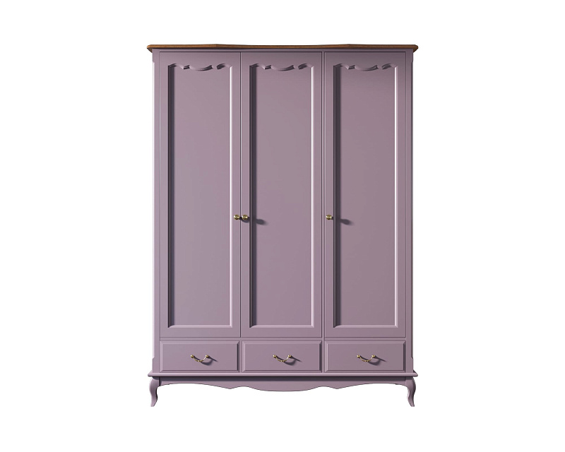 Шкаф Leontina Lavanda для одежды трехстворчатый с ящиками арт ST9327KR/3L в Москве Шкаф Leontina Lavanda для одежды трехстворчатый с ящиками арт ST9327KR/3L