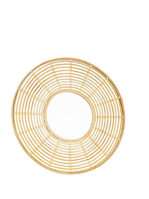 425029 Зеркало декоративное MITSUKE, B25, ?550, дерево, зеркальное стекло, натуральный в Москве 425029 Зеркало декоративное MITSUKE, B25, ?550, дерево, зеркальное стекло, натуральный