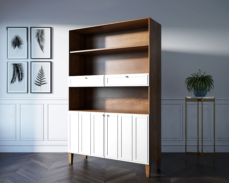 Стеллаж широкий двухстворчатый "Andersen" арт AN17WH