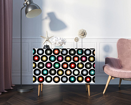 Комод "Berber" три ящика и дверка 37 принт арт BB34/Print_37