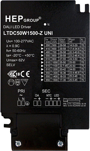 Драйвер SALOBRENA 1, 1.100mA/50W, пластик в Москве Драйвер SALOBRENA 1, 1.100mA/50W, пластик