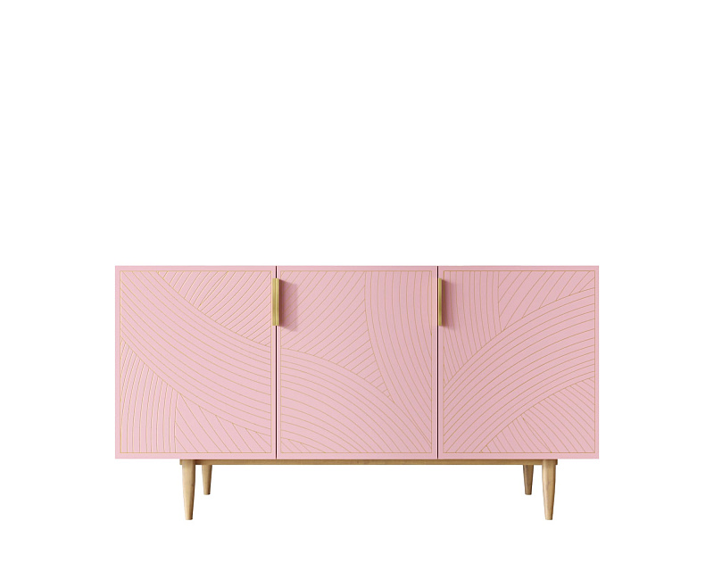 Комод с тремя дверками "Line" LN02/GR1/pink в Москве Комод с тремя дверками "Line" LN02/GR1/pink