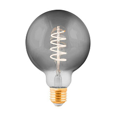 Лампа светодиодная G95 4W(E27), 100lm, 2000K дымчатый