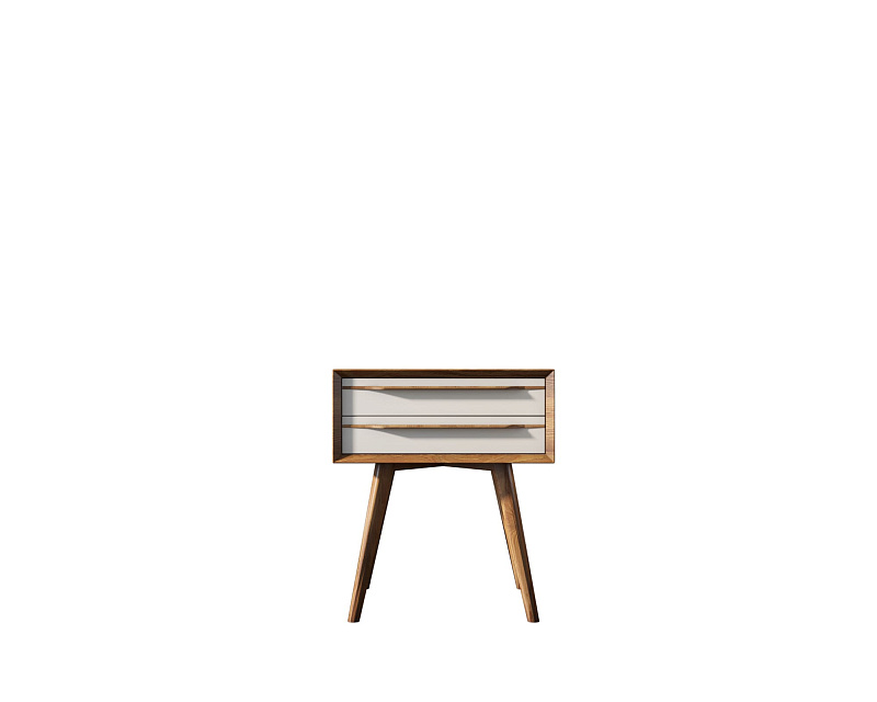 Тумба для прихожей в Скандинавском стиле "Bruni white" с двумя ящиками