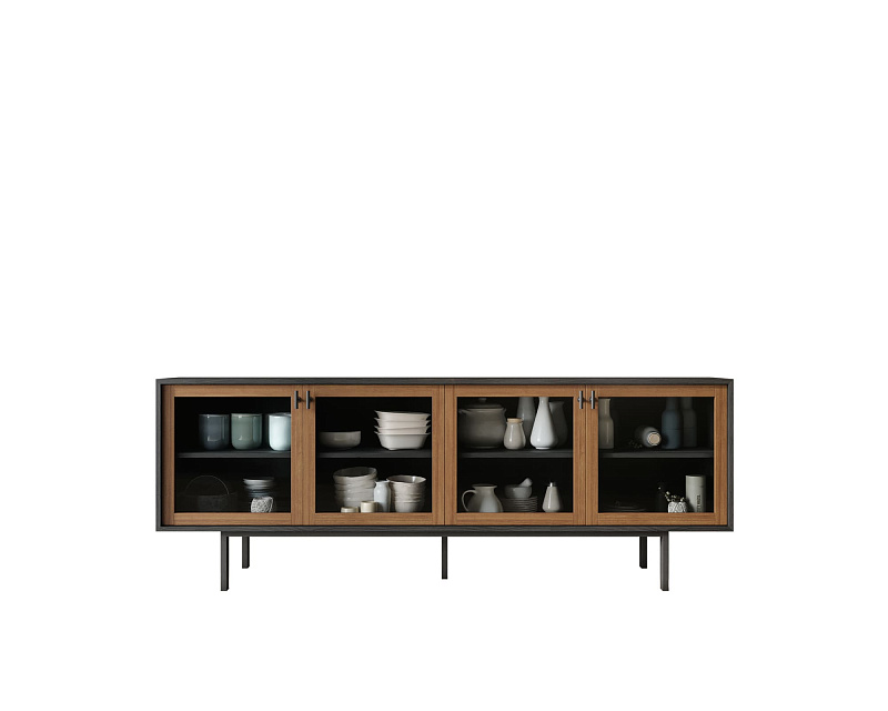 Комод с четыремя стеклянными дверками "Emerson" арт EM12 в Москве Комод с четыремя стеклянными дверками "Emerson" арт EM12