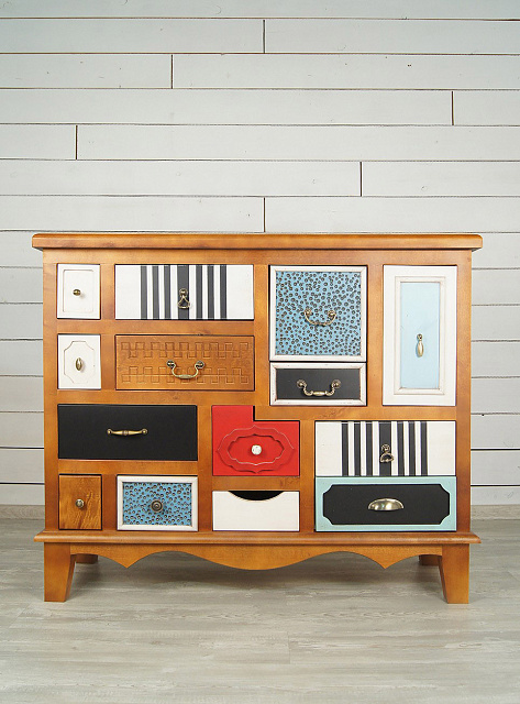 Комод "Gouache Birch"  темный арт M10594ETG/1