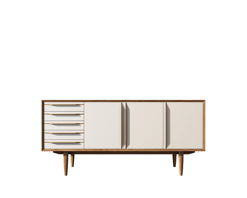 Комод "Bruni white" три дверки арт BR04WH в Москве Комод "Bruni white" три дверки арт BR04WH