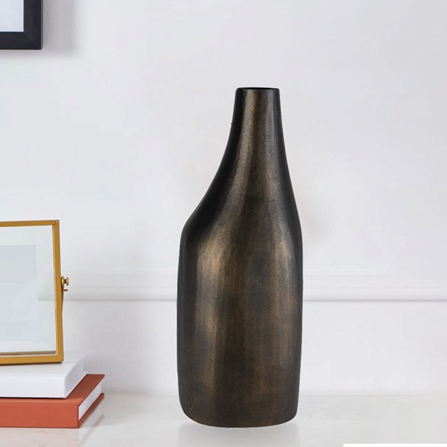 421149 Ваза декоративная TALACOGON, L125, B120, H350, алюминий, черный, медный в Москве 421149 Ваза декоративная TALACOGON, L125, B120, H350, алюминий, черный, медный