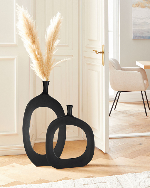 421313 Ваза напольная декоративная ANKAREFO, L385, B60, H785, алюминий, черный в Москве 421313 Ваза напольная декоративная ANKAREFO, L385, B60, H785, алюминий, черный