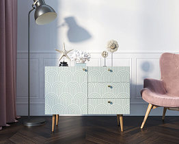 Комод "Berber" три ящика и дверка 34 принт арт BB34/Print_34