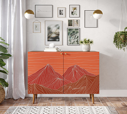 Комод с принтом 49 "Berber" две дверки арт BB04/Print_49