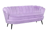 Диван ракушка для гостиниц Pearl Triple Purple на черных ножках №1