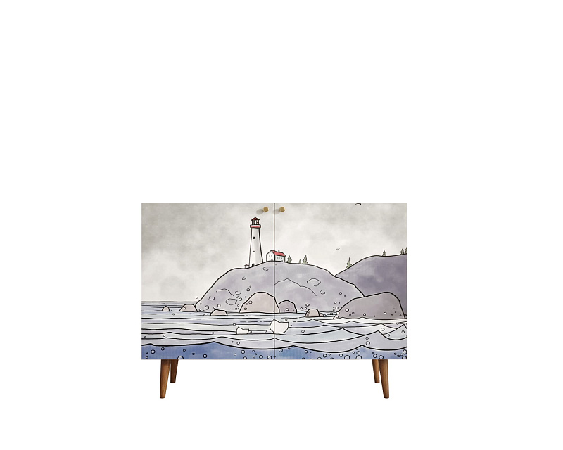 Комод с принтом 51 "Berber" две дверки арт BB04/Print_51 в Москве Комод с принтом 51 "Berber" две дверки арт BB04/Print_51