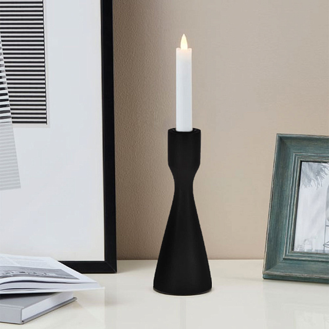 422099 Подсвечник JELLICOE, B190, ?70, дерево, сталь, черный в Москве 422099 Подсвечник JELLICOE, B190, ?70, дерево, сталь, черный