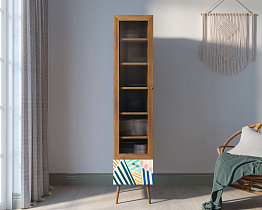 Буфет "Berber" одностворчатый с ящиком принт 42 арт BB48/Print_42