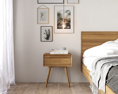 Тумба для прихожей в Скандинавском стиле "Bruni" с ящиком