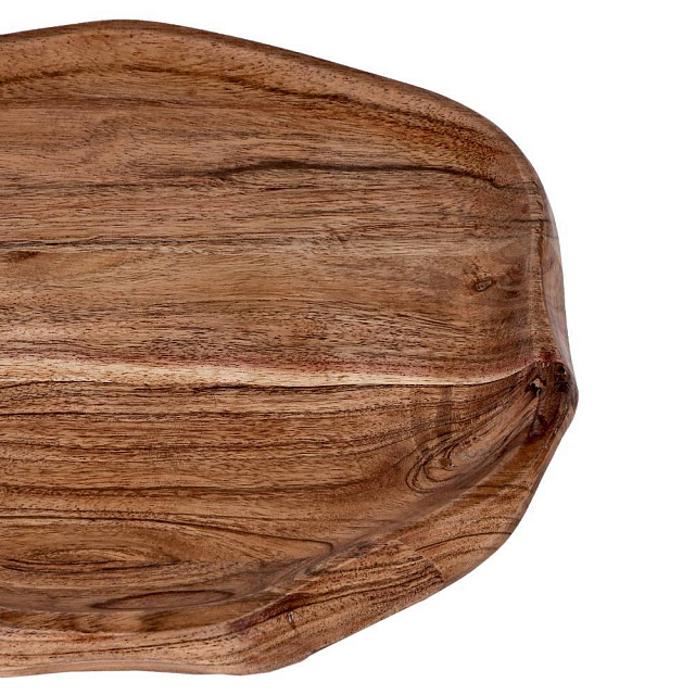 427046 Тарелка декоративная FORLEYET, L300, B270, H25, дерево, натуральный в Москве 427046 Тарелка декоративная FORLEYET, L300, B270, H25, дерево, натуральный