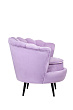 Низкое кресло ракушка Pearl Purple на черных ножках №2