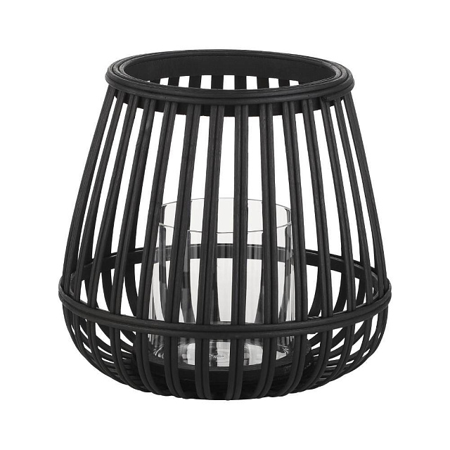 422085 Подсвечник BUNAWAN, B200, ?220, дерево, стекло, черный в Москве 422085 Подсвечник BUNAWAN, B200, ?220, дерево, стекло, черный