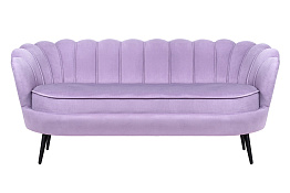Диван ракушка для гостиниц Pearl Triple Purple на черных ножках