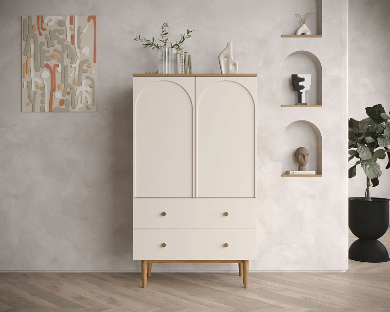 Комод с двумя дверками и двумя ящиками "Arka" AR14 в Москве Комод с двумя дверками и двумя ящиками "Arka" AR14