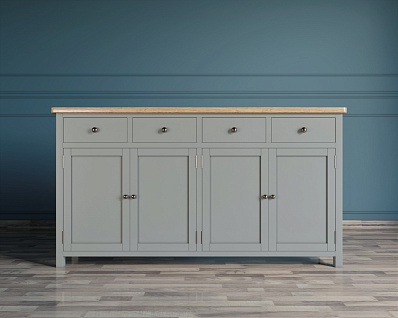 Комод "Jules Verne" 4 ящика 4 дверки серый арт JV37ETGG