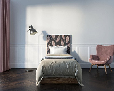 Кровать "Berber" 90х200 см принт 40 арт BB43/Print_40