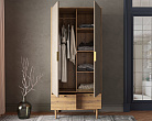 Шкаф двухстворчатый с ящиками "Line" R26/beige №1