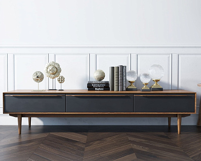 Консоль под TV "Bruni Black" с ящиками арт BR-21Black