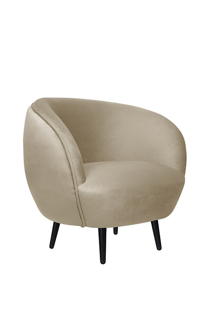Мягкое кресло Small Benee Taupe на черных ножках