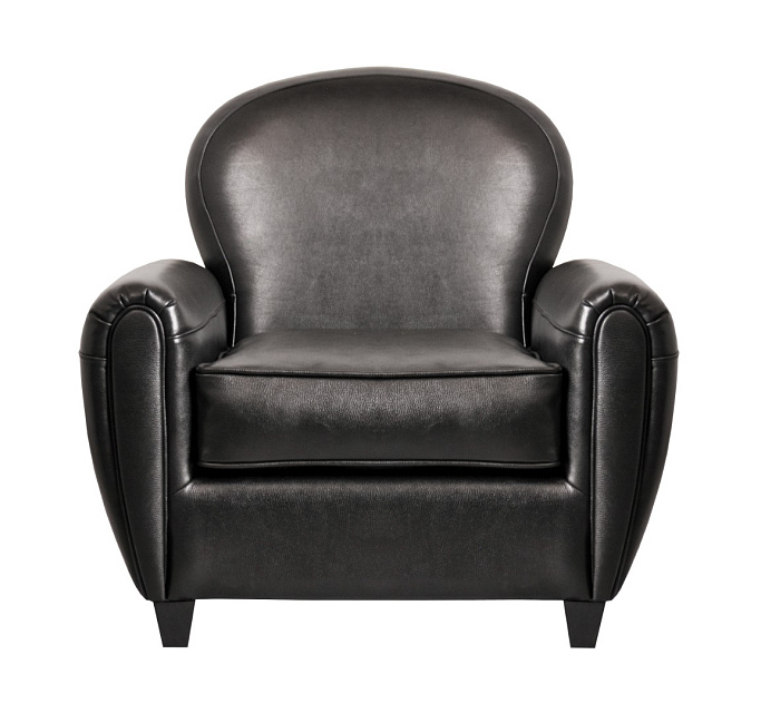 Кожаное кресло черное Flog