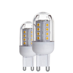 Лампа светодиодная, 2,5W (G9), 4000K, 200lm, d=20, 2 шт. в комплекте