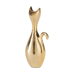 429753 Фигурка Кошка SUZU, L85, B70, H200, алюминий, золотой