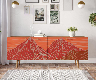 Комод "Berber" удлиненный принт 49 арт BB11/Print_49
