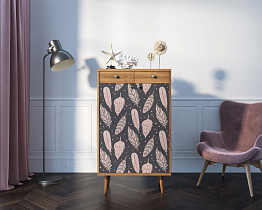 Комод "Berber" два ящика и дверки 40 принт арт BB46/Print_40