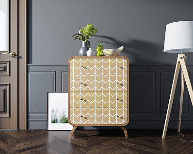 Высокий комод "Ellipse Print" с четырьмя ящиками принт 1 арт EL05/print_1