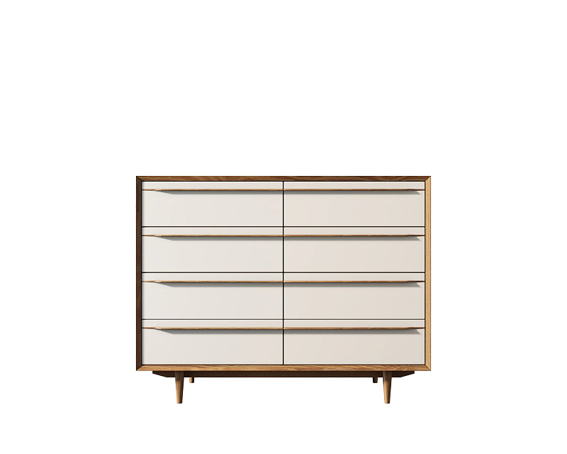 Комод "Bruni white" на восемь ящиков арт BR06WH