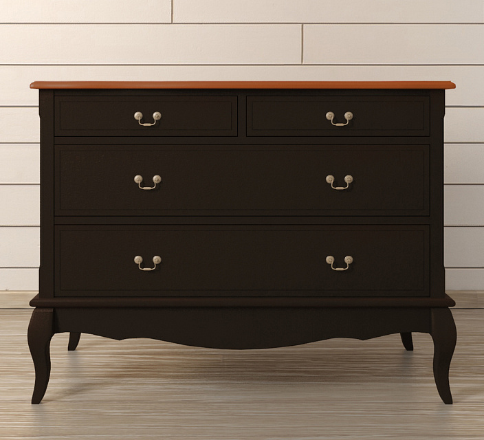 Комод «Leontina Black» на 4 ящика арт ST9315BLK в Москве Комод «Leontina Black» на 4 ящика арт ST9315BLK